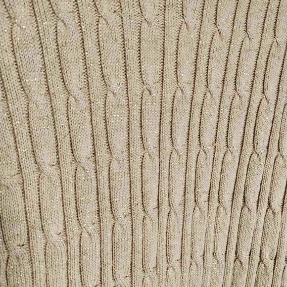 Karen Scott Womens Cable Knit Gold Metallic Size XL Great Condition - Picture 4 of 7